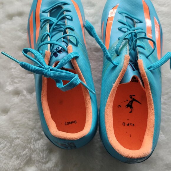 Adidas F30 TRX FG Firm Ground Soccer Cleats Samba Blue/ Glow Orange/Purple Sz 7 - Picture 11 of 12